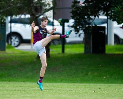 VAFA Round 1 - Premier B Men's, De La Salle vs Old Haileyburians, held at Waverley Oval, Malvern East on 10/4/21 (Credit Image: Dennis Timm Photography)