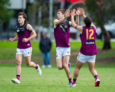 VAFA Round 1 - Premier B Men's, De La Salle vs Old Haileyburians, held at Waverley Oval, Malvern East on 10/4/21 (Credit Image: Dennis Timm Photography)