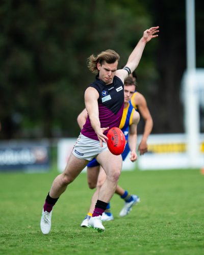 VAFA Round 1 - Premier B Men's, De La Salle vs Old Haileyburians, held at Waverley Oval, Malvern East on 10/4/21 (Credit Image: Dennis Timm Photography)