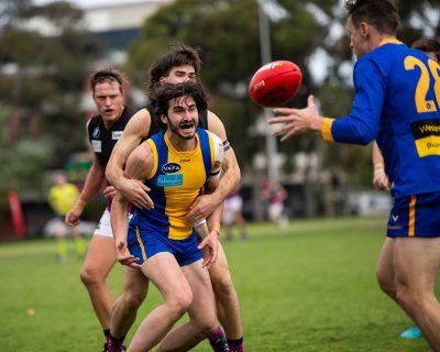VAFA Round 1 - Premier B Men's, De La Salle vs Old Haileyburians, held at Waverley Oval, Malvern East on 10/4/21 (Credit Image: Dennis Timm Photography)