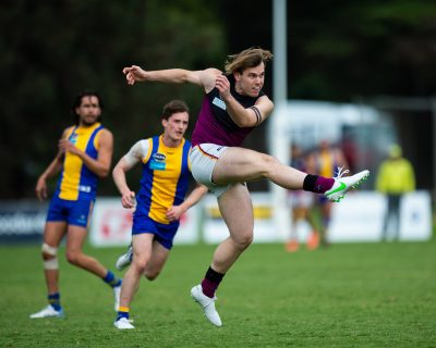 VAFA Round 1 - Premier B Men's, De La Salle vs Old Haileyburians, held at Waverley Oval, Malvern East on 10/4/21 (Credit Image: Dennis Timm Photography)