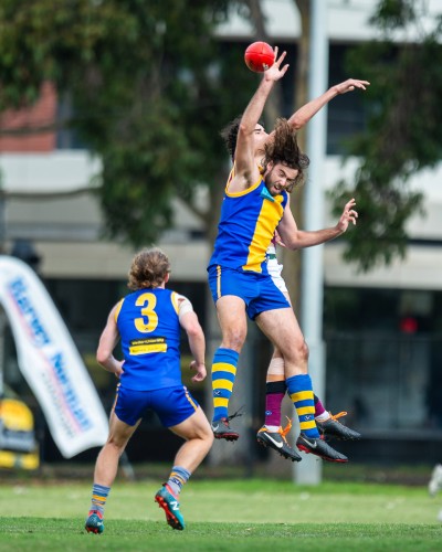 VAFA Round 1 - Premier B Men's, De La Salle vs Old Haileyburians, held at Waverley Oval, Malvern East on 10/4/21 (Credit Image: Dennis Timm Photography)