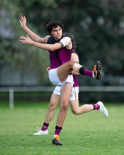 VAFA Round 1 - Premier B Men's, De La Salle vs Old Haileyburians, held at Waverley Oval, Malvern East on 10/4/21 (Credit Image: Dennis Timm Photography)