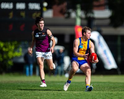 VAFA Round 1 - Premier B Men's, De La Salle vs Old Haileyburians, held at Waverley Oval, Malvern East on 10/4/21 (Credit Image: Dennis Timm Photography)