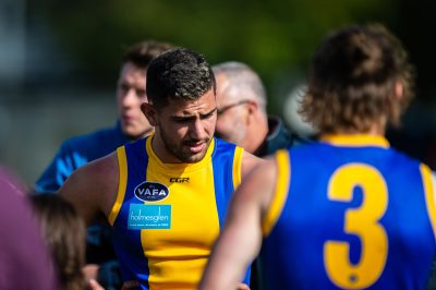 VAFA Round 1 - Premier B Men's, De La Salle vs Old Haileyburians, held at Waverley Oval, Malvern East on 10/4/21 (Credit Image: Dennis Timm Photography)