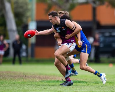 VAFA Round 1 - Premier B Men's, De La Salle vs Old Haileyburians, held at Waverley Oval, Malvern East on 10/4/21 (Credit Image: Dennis Timm Photography)
