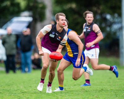 VAFA Round 1 - Premier B Men's, De La Salle vs Old Haileyburians, held at Waverley Oval, Malvern East on 10/4/21 (Credit Image: Dennis Timm Photography)