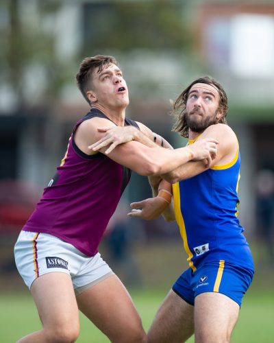 VAFA Round 1 - Premier B Men's, De La Salle vs Old Haileyburians, held at Waverley Oval, Malvern East on 10/4/21 (Credit Image: Dennis Timm Photography)