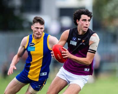 VAFA Round 1 - Premier B Men's, De La Salle vs Old Haileyburians, held at Waverley Oval, Malvern East on 10/4/21 (Credit Image: Dennis Timm Photography)