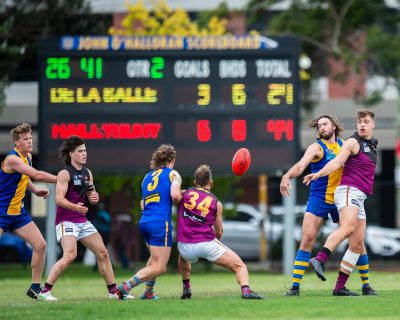 VAFA Round 1 - Premier B Men's, De La Salle vs Old Haileyburians, held at Waverley Oval, Malvern East on 10/4/21 (Credit Image: Dennis Timm Photography)