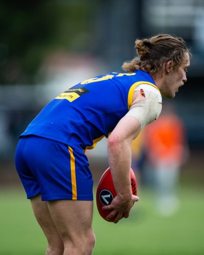 VAFA Round 1 - Premier B Men's, De La Salle vs Old Haileyburians, held at Waverley Oval, Malvern East on 10/4/21 (Credit Image: Dennis Timm Photography)