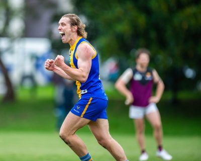 VAFA Round 1 - Premier B Men's, De La Salle vs Old Haileyburians, held at Waverley Oval, Malvern East on 10/4/21 (Credit Image: Dennis Timm Photography)