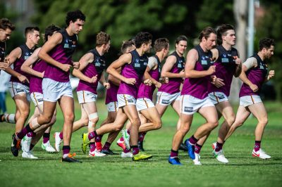 VAFA Round 1 - Premier B Men's, De La Salle vs Old Haileyburians, held at Waverley Oval, Malvern East on 10/4/21 (Credit Image: Dennis Timm Photography)
