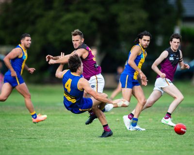 VAFA Round 1 - Premier B Men's, De La Salle vs Old Haileyburians, held at Waverley Oval, Malvern East on 10/4/21 (Credit Image: Dennis Timm Photography)