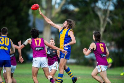 VAFA Round 1 - Premier B Men's, De La Salle vs Old Haileyburians, held at Waverley Oval, Malvern East on 10/4/21 (Credit Image: Dennis Timm Photography)