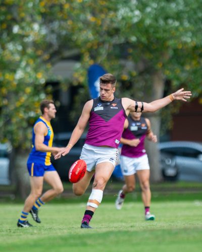VAFA Round 1 - Premier B Men's, De La Salle vs Old Haileyburians, held at Waverley Oval, Malvern East on 10/4/21 (Credit Image: Dennis Timm Photography)