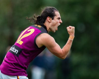 VAFA Round 1 - Premier B Men's, De La Salle vs Old Haileyburians, held at Waverley Oval, Malvern East on 10/4/21 (Credit Image: Dennis Timm Photography)