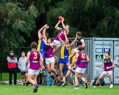 VAFA Round 1 - Premier B Men's, De La Salle vs Old Haileyburians, held at Waverley Oval, Malvern East on 10/4/21 (Credit Image: Dennis Timm Photography)