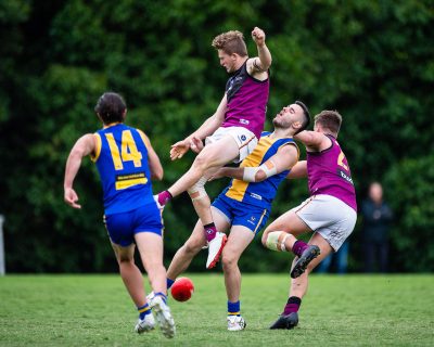 VAFA Round 1 - Premier B Men's, De La Salle vs Old Haileyburians, held at Waverley Oval, Malvern East on 10/4/21 (Credit Image: Dennis Timm Photography)
