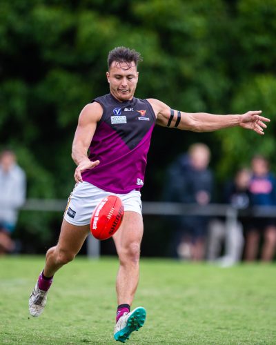 VAFA Round 1 - Premier B Men's, De La Salle vs Old Haileyburians, held at Waverley Oval, Malvern East on 10/4/21 (Credit Image: Dennis Timm Photography)