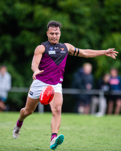 VAFA Round 1 - Premier B Men's, De La Salle vs Old Haileyburians, held at Waverley Oval, Malvern East on 10/4/21 (Credit Image: Dennis Timm Photography)